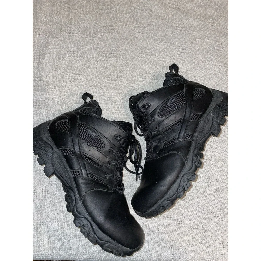 Merrell Tactical Men’s Hiking Boots Sz 11.5 M Black Leather Outdoors Police NWOB